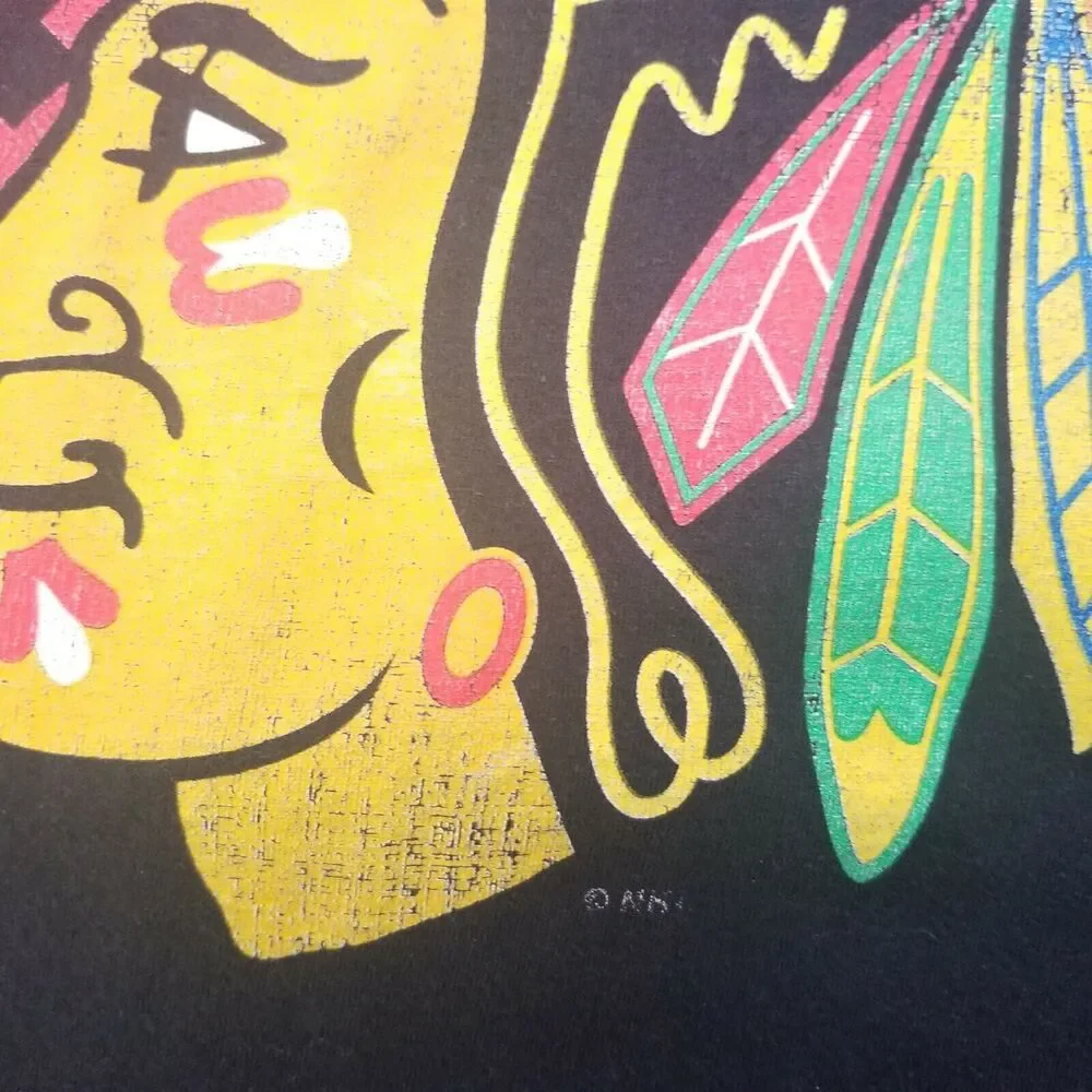 CHICAGO BLACKHAWKS T-Shirt Mens XL Hockey 1926 Black NHL Ice Hockey